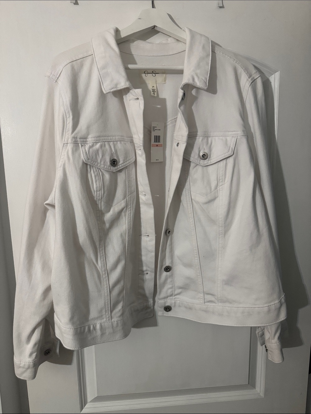 Jessica Simpson White Denim Trucker Jacket